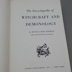 1959 The Encyclopedia of Witchcraft and Demonology by Rossell Hope Robbins BCE