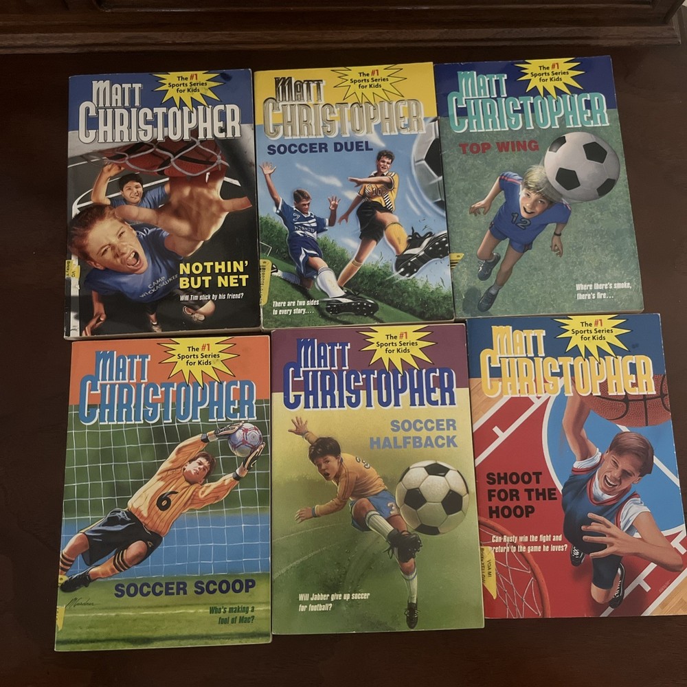 Vtg Matt Christopher Sports Book Lot Of 6 Soccer Basketball