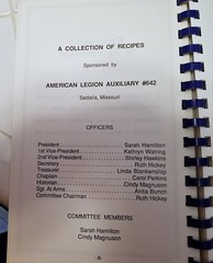 THE HAPPY COOKER 1978 Cookbook American Legion Post 642 Sedalia, Mo 104 Pages