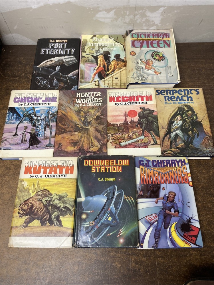 C. J. Cherryh Book Lot of 10 HC/DJ Chanur Series Collected Works Sci-Fi BCE