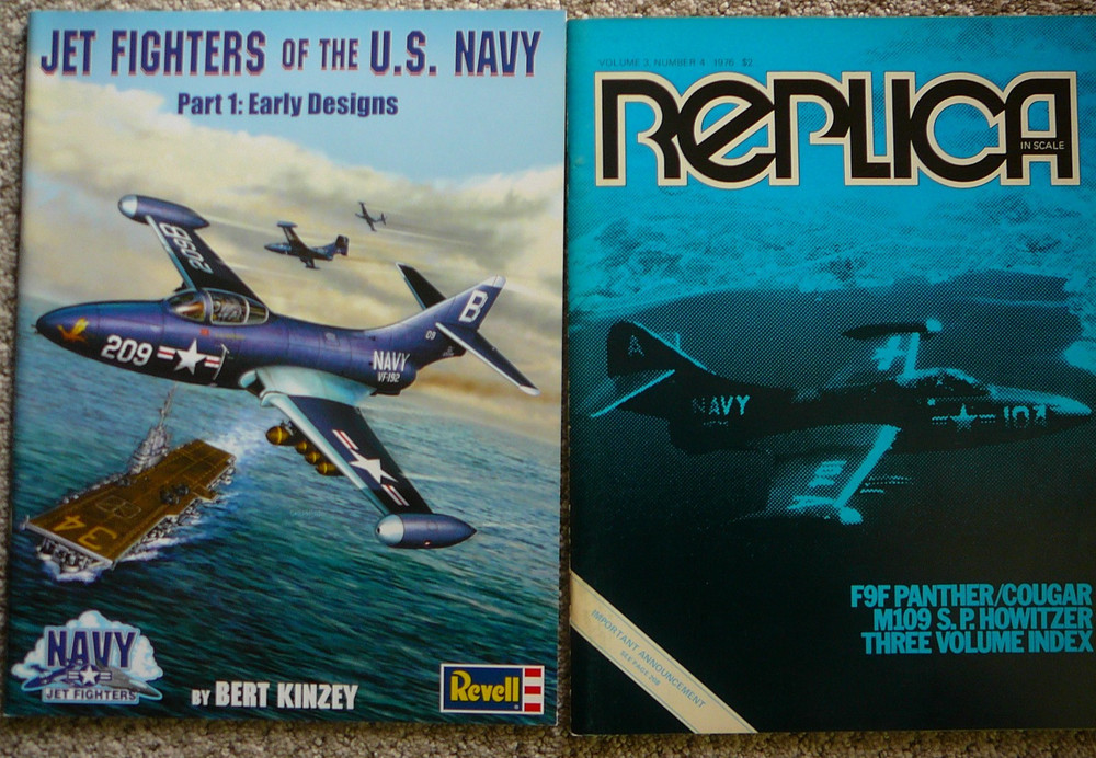 F9F Panther-Cougar Books -Revell & REPLICA in SCALE $8 each LOWEST TOTAL COST