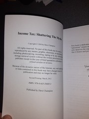 Income Tax: Shattering The Myths – Dave Champion – Paperback Book – New 2012