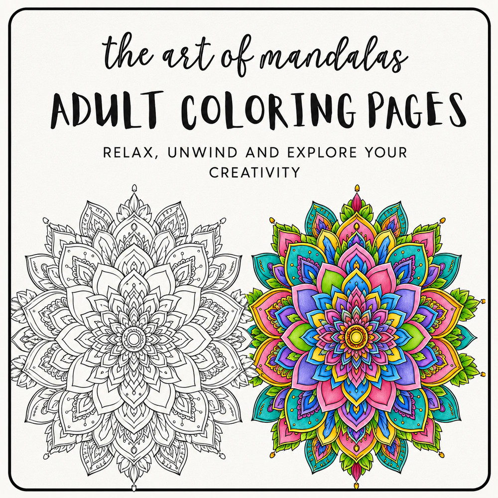 DIGITAL CONTENT- 2025 Merrick Adult Mandala 10 Page Activity Book – PRINTABLE