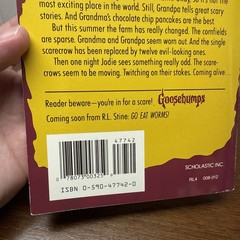 Goosebumps Scarecrow Walks At Midnight TRUE 1st Print Bookmark R.L. Stine #20