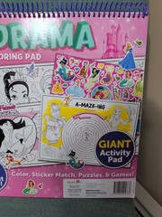 Disney Princess Giant Coloring Activity Pad Panorama Fold Out Poster & Stickers