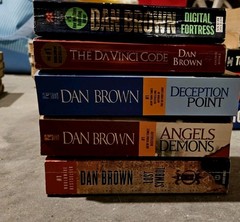 LOT OF 5 Dan Brown Paperback Books Langdon Series Da Vinci Code Thriller (LN-VG)