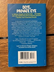 Nicholas Pileggi: Blye, Private Eye Pbk Pocket 1987