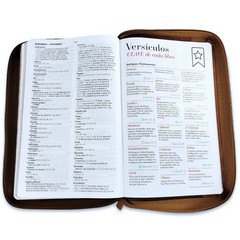 Biblia Letra Grande 12 puntos RV1960 imit piel cafe aguila con indice y cierre