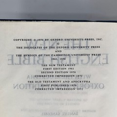 The New English Bible with the Apocrypha Oxford Study Edition 1976