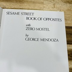 CTW Sesame Street Book of Opposites Zero Mostel by George Mendoza 1974 HC Book