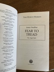 Fear to Tread Horus Heresy James Swallow Black Library Paperback Warhammer 40k