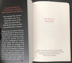 The Concise Mastery by Robert Greene. 2014 Profile Books PB