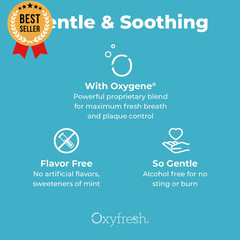 Gentle Formula Unflavored Mouthwash No Mint Alcohol Free for Sensitive Gums 16Oz