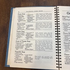 Cookbook 1938 J.R. Watkins Blue Wire Bound Interesting Recipes Vtg 288 Pages