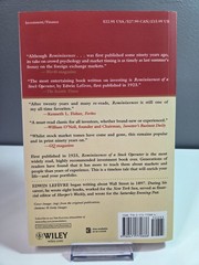 Reminiscences of a Stock Operator by Edwin Lefèvre (2006, Trade Paperback)
