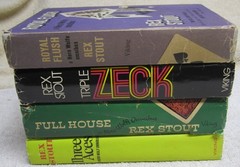 4 Rex Stout Royal Flush BCE Nero Wolfe Omnibus Vtg HCDJ Viking 1965 DJ 3 Aces +