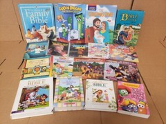 Lot of 10 Christian Kids Prayer Bible Jesus Stories Religion Books- MIX UNSORTED