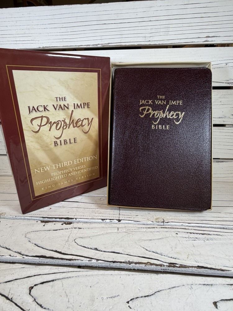 KJV Jack Van Impe Prophecy Bible Burgundy Leather Red Letter Limited Special Ed.