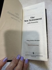 KJV New Testament With Proverbs-Black Bonded Leather Excellent Condition