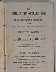 1865 The Philosophy of Marriage Being Four Important Lectures, Medical History