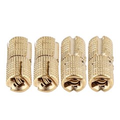 4Pcs/pack Copper Brass Cabinet Gift Box Concealed Barrel Hinge 8mm 180° Opening