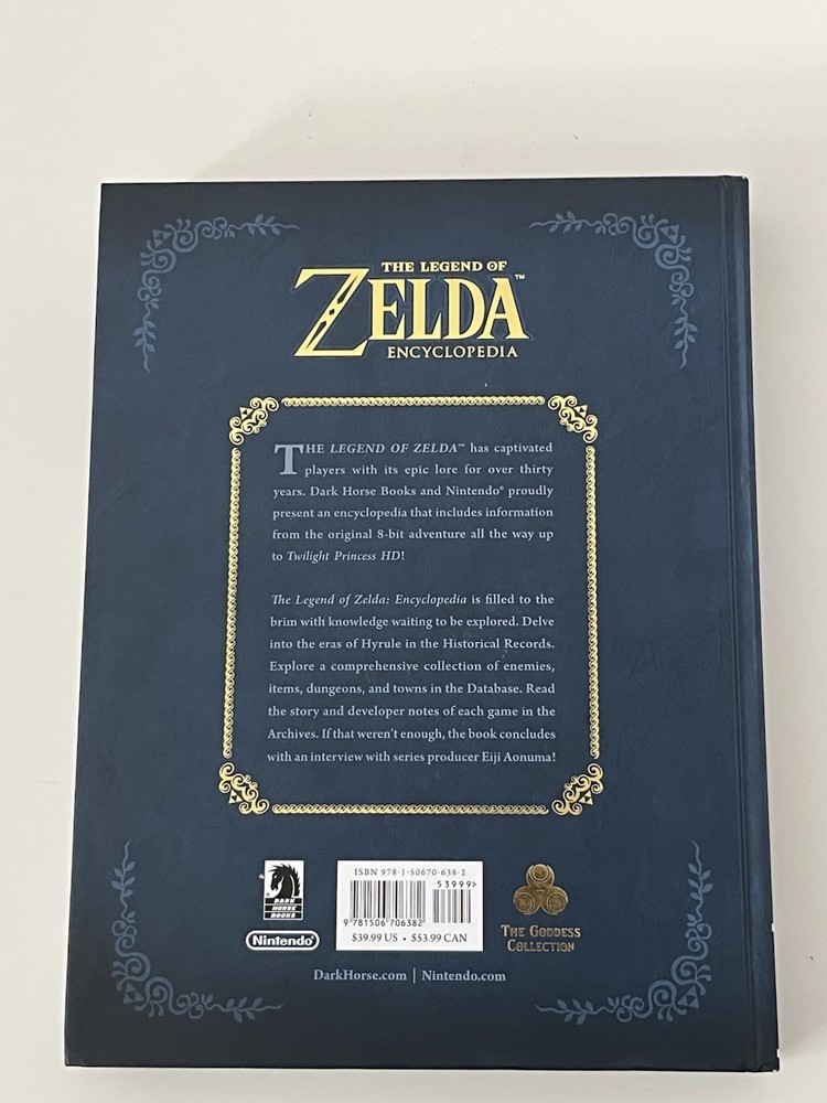 Dark Horse Books The Legend of Zelda Encyclopedia Hardcover Illustrated (Goddes…