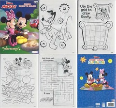 Lot of 3 Disney Mickey Mouse Coloring Books Activity – Children Kids Boys Girls