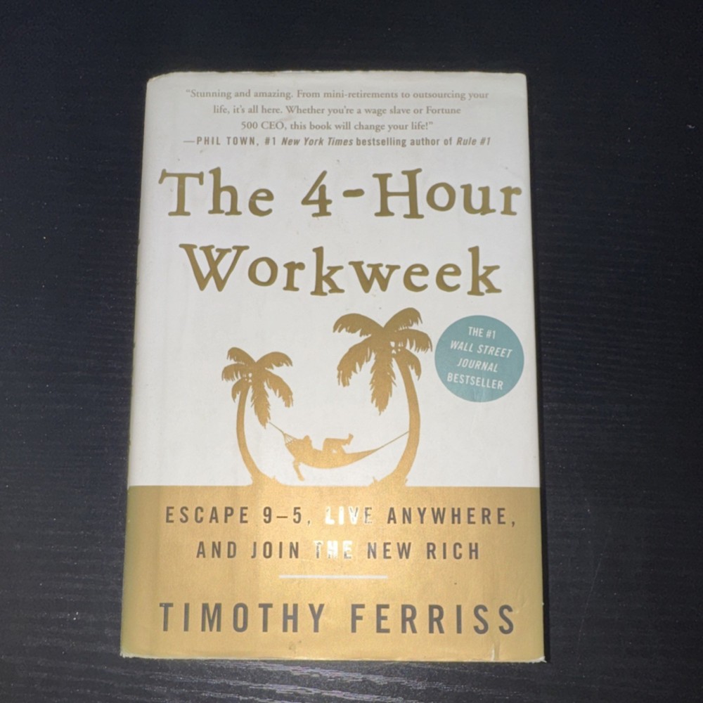 The 4-Hour Workweek by Timothy Ferriss Hardcover Business Dust Jacket Careers