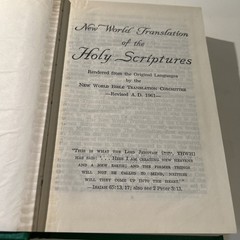 New World Translation of the Holy Scriptures 1961 Watchtower Bible Tract Society