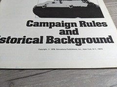 Battles for the Ardennes Replacement Rules of Play & Campaign Rules SPI 1978