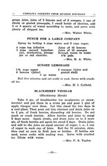 1924 Carolina Cookery From Quaker Kitchens Vintage Cook Book 112 Pages