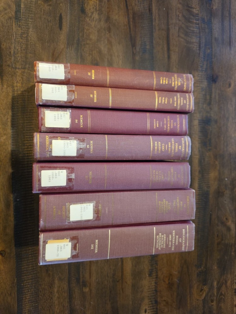 Set: Bibliography of Fossil Vertebrates 1939-1972 Geological Society of America
