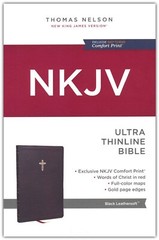 NKJV Black Leathersoft Thinline Red Letter Edition BRAND NEW in Shrink Wrap!!!