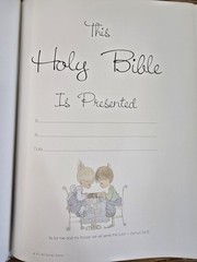 Vintage Precious Moments Holy Bible NKJ Version Family Edition Red Letter 1985