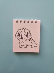 Dino and Dragons Mini Coloring Book for kids and Adults. Mini Coloring Books