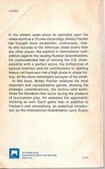 Bobby Fischer My 60 Memorable Games Simon & Schuster Paperback Chess Book