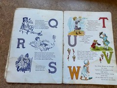 Nursery Rhymes from Mother Goose Lithographed on linen Indestructible 1890s
