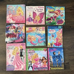 Barbie Book Lot of 9 Fairy Princess Mermaid + Sticker Activity Books
