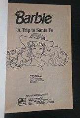 Vintage 1990 Mattel BARBIE Coloring Book A TRIP TO SANTA FE Golden # 1218-5 NOS
