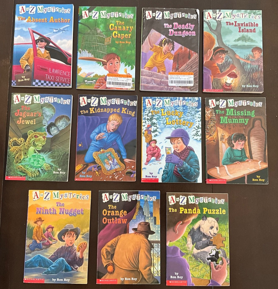 A to Z Mysteries Books by Ron Roy PAPERBACK LOT OF 11 BOOKS