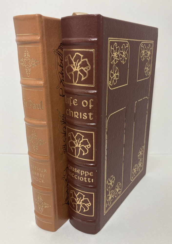 Easton Press THE LIFE OF CHRIST by Giuseppe Ricciotti + ST PAUL | Collector Eds