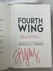 Fourth Wing Holiday Edition Rebecca Yarros SIGNED & STAMPED QUOTE First Print