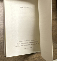 (in French & German) Sur la terre comme en enfer by Thomas Bernhard (2012/SC) LN