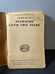 Vintage 1956 Reviewing Latin Two Years by Eli Blume AMSCO School Publication