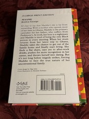 Maame: A Novel by Jessica George (2023 Hardcover) Large Print Edition