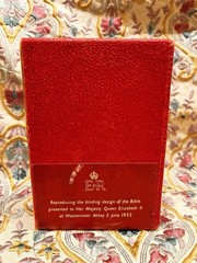 Oxford Miniature Coronation Bible The Holy Bible 1953 Leather Bound HC Inscribed