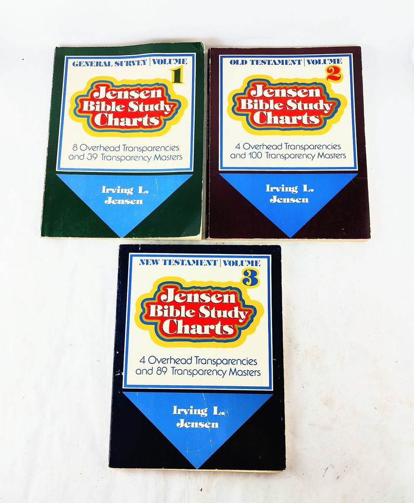 Jensen Bible Study Charts Complete Set Volume 1 2 3 Lot 228 Transparency Masters
