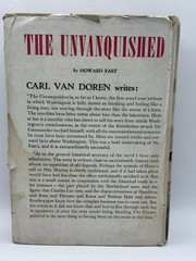 The Unvanquished by Howard Fast The Book League of America 1942 HC DJ