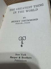 The Greatest Thing in the World Henry Drummond Christian Book 1891 Pocket Book
