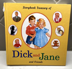 2 Vtg Books Storybook Treasury Dick & Jane Jack & Janet Hardcover 50s Read Funny